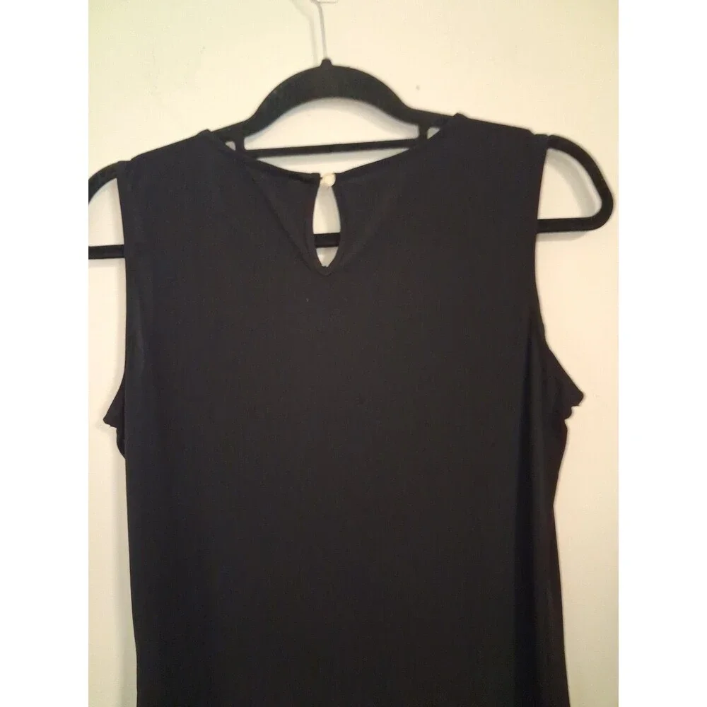 Carmen Marc Valvo Black Chain Tank Top Medium Taylor Swift Inspired Chic Mod - Picture 7 of 8